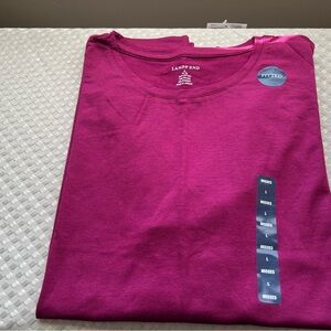 Lands' End Men's Long Sleeve Tee - Vibrant Purple
